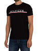 Tommy Hilfiger Corp Stripe T-Shirt - Black