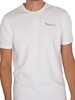 KnowledgeCotton Apparel Alder Chest & Print On Back T-Shirt - Bright White