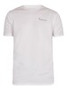 KnowledgeCotton Apparel Alder Chest & Print On Back T-Shirt - Bright White