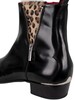 Jeffery West Polished Leather Chelsea Boots - Black/Leopard