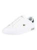 Lacoste Powercourt 0721 2 SMA Leather Trainers - White/Dark Green