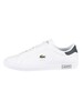 Lacoste Powercourt 0721 2 SMA Leather Trainers - White/Dark Green