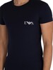 Emporio Armani 2 Pack Lounge Crew T-Shirts - Marine