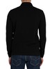 Farah Organic Haslam Longsleeved Polo Shirt - Black