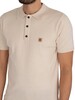 Gabicci Plain Short Sleeve Knitted Three Button Polo Shirt - Cream