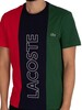 Lacoste Graphic T-Shirt - Red/Navy/Green