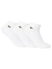 Lacoste Sport 3 Pack Short Socks - White