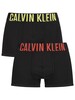 Calvin Klein 2 Pack Intense Power Trunks - Black With Strawberry Field/Citrina