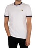 Lyle & Scott Organic Cotton Plain T-Shirt - White/Navy