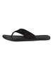 UGG Seaside Leather Flip Flops - Black