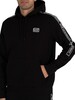 EA7 Sleeve Branding Pullover Hoodie - Black