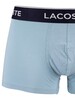Lacoste 3 Pack Casual Trunks - Blue/Light Blue/Light Grey