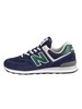 New Balance 574 Suede Trainers - Navy/Green