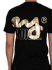 Money Stencil Block Gold T-Shirt - Black