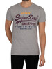 Superdry Vintage Logo Tri T-Shirt - Silver Glass Feeder