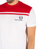 Sergio Tacchini New Young Line T-Shirt - White/Tango Red