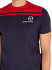 Sergio Tacchini New Young Line T-Shirt - Night Sky/Tango Red
