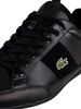 Lacoste Chaymon BL 22 2 CMA Leather Trainers - Black/Black