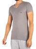 Emporio Armani 2 Pack Lounge V-Neck T-Shirt - Grey/Marine