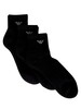 Emporio Armani 3 Pack Inside Short Socks - Black