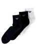Emporio Armani 3 Pack Inside Short Socks - White/Black/Marine