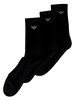 Emporio Armani 3 Pack Socks - Black