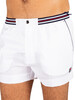 Fila Hightide 4 Terry Pocket Stripe Sweat Shorts - White/Peacoat