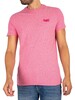 Superdry Vintage Logo Embroidered T-Shirt - Mid Pink Grit