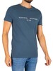 Tommy Hilfiger Logo T-Shirt - Charcoal Blue