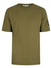 Calvin Klein Jeans Monogram Sleeve Logo T-Shirt - Burnt Olive