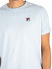 Fila Guilo Stripe T-Shirt - Clear Blue/White
