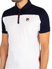 Fila Panelled Polo Shirt - White/Navy/Red
