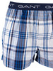 GANT 2 Pack Woven Boxer Shorts - Hamptons Blue