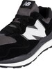 New Balance 57/40 Suede Trainers - Black/White