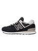 New Balance 574 Suede Trainers - Black/White