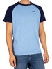 Superdry Vintage Baseball T-Shirt - Halifax Blue Grit/Rich Navy