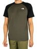 The North Face Tanken Raglan T-Shirt - Black/New Taupe Green
