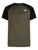 The North Face Tanken Raglan T-Shirt - Black/New Taupe Green