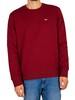 Tommy Jeans Regular Fleece Sweatshirt - Bing Cherry