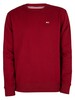 Tommy Jeans Regular Fleece Sweatshirt - Bing Cherry