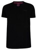 Superdry Vintage Logo Embroidered V-Neck T-Shirt - Black