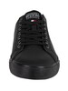 Tommy Hilfiger Core Corporate Leather Trainers - Black