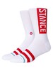 Stance OG Crew Socks - White/Red