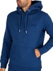 Superdry Vintage Logo Embroidered Pullover Hoodie - Bright Blue Marl