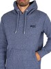 Superdry Vintage Logo Embroidered Pullover Hoodie - Tois Blue Grit