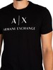 Armani Exchange Printed Logo T-Shirt - Black