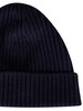 Lacoste Ribbed Embroidered Logo Beanie - Blue Marine