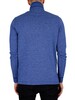 Tommy Hilfiger Mouline Longsleeved Slim Fit Polo Shirt - White/Bold Blue