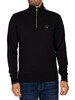 GANT Original Half Zip Sweatshirt - Black
