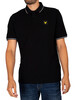 Lyle & Scott Casuals Tipped Relaxed Polo Shirt - Jet Black